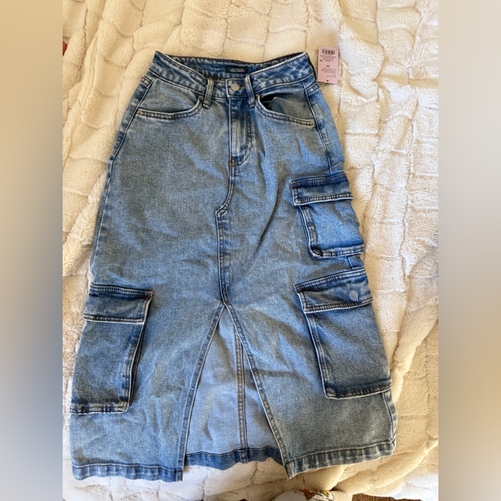 Denim Cargo Jumpsuit